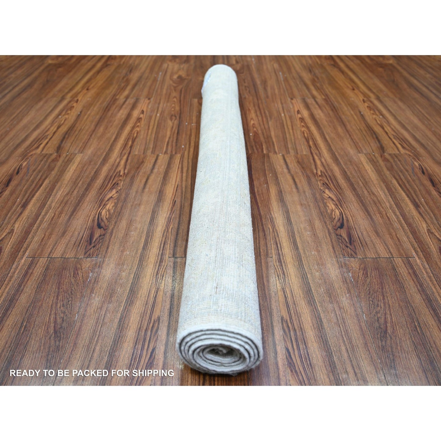 4'X5'9'' White Wash Peshawar Wool Hand Knotted Oriental Rug