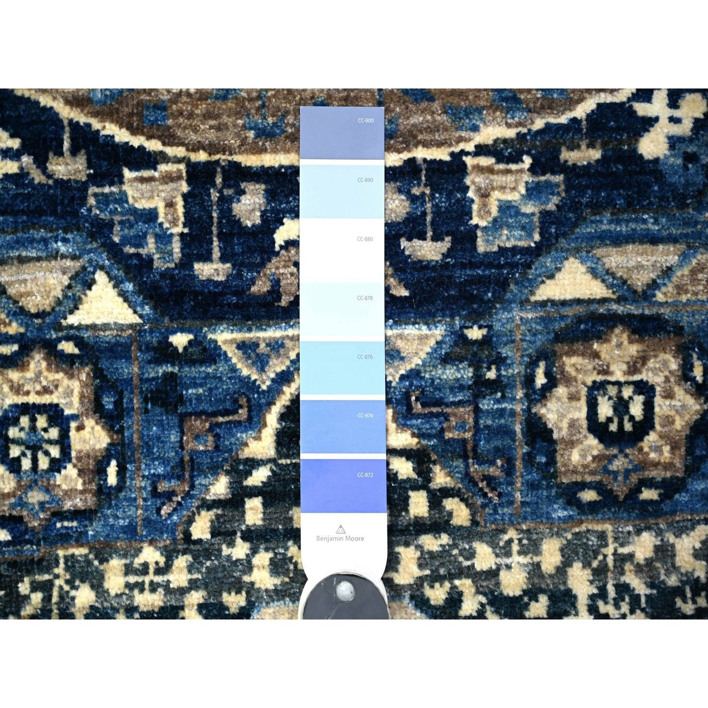Rug 2'4"x6'8" Blue Fine Aryana Soft Wool Hand Knotted Oriental