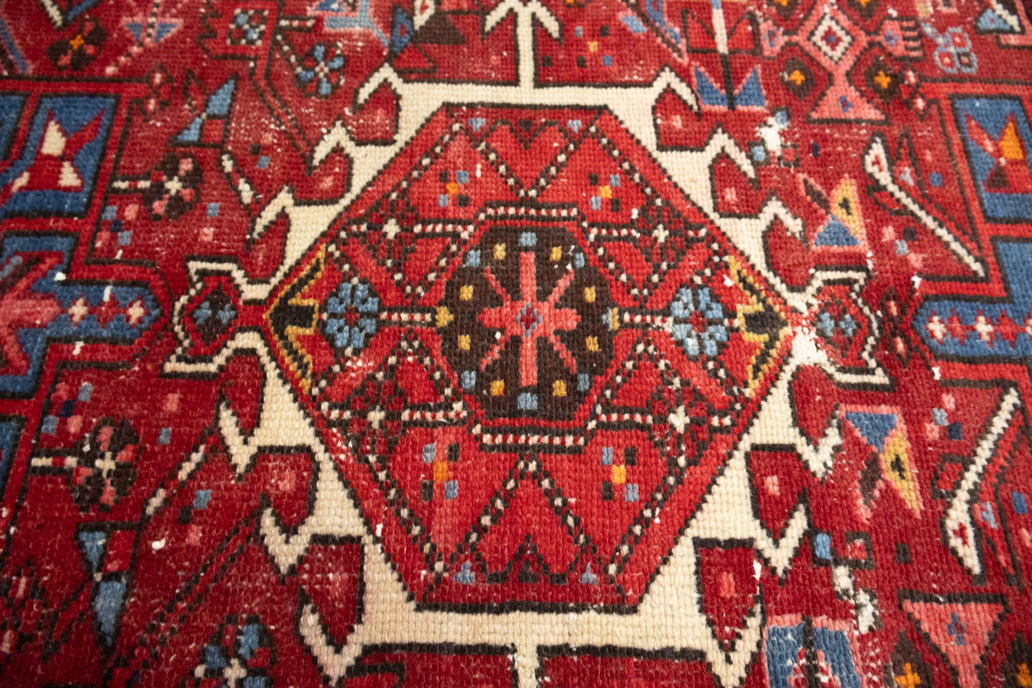 Semi-Antique Hand-Knotted Tribal Red Oriental Runner Rug Kitchen Carpet 3x9 Ft