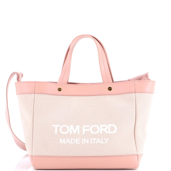 Tom Ford T Screw Tote Canvas With Leather Mini