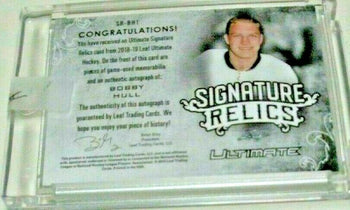 Bobby Hull 2191 Leaf Ultimate Relics Game Used
