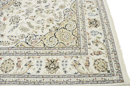 Floral Medallion Classic Indo-Nain Handmade Oriental Rug 8X10 ft