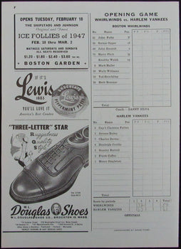Vintage 1947 Boston Celtics Vs. New York