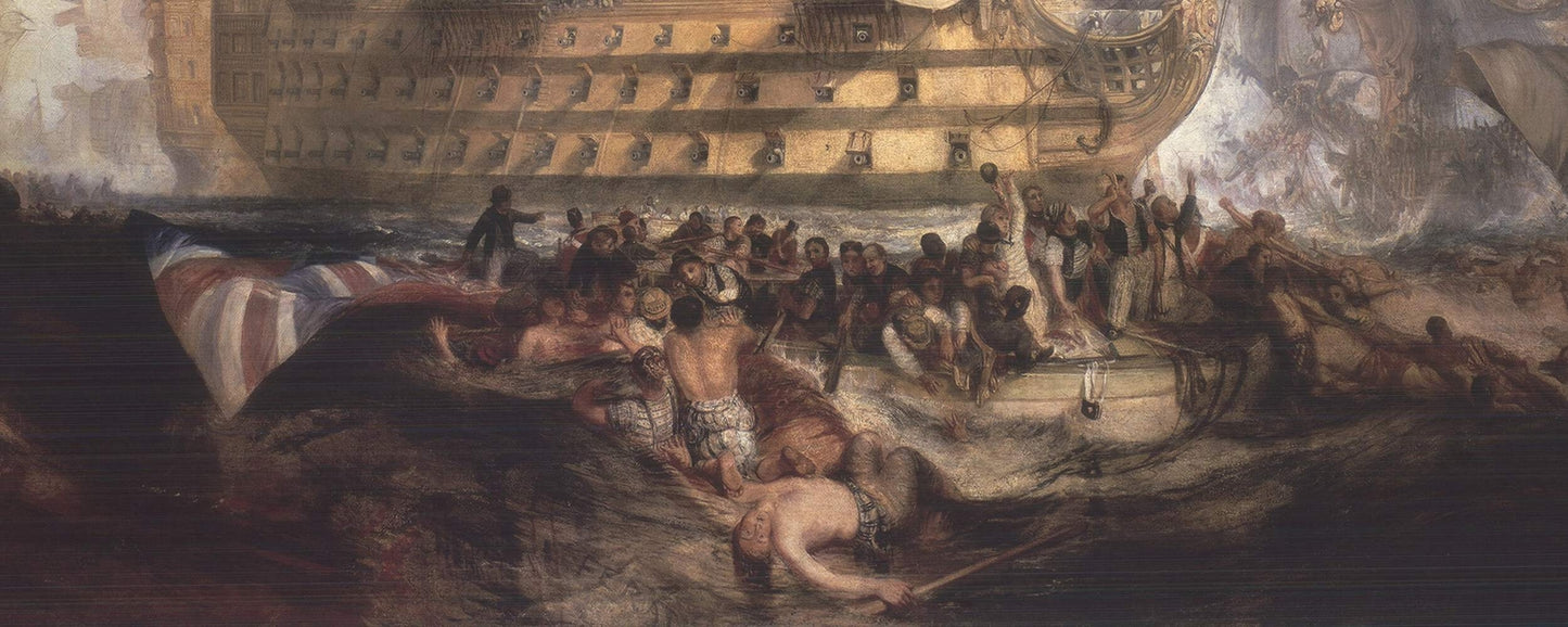 J.M.W. Turner The Battle Of Trafalgar " Offset Lithograph Renaiss