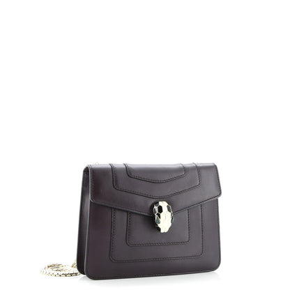 Bvlgari Serpenti Forever Square Shoulder Bag Leather Small