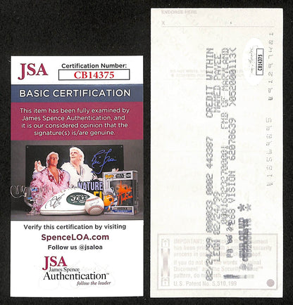 Johnny Unitas Hof Signed/Autographed 1999 Bank Check Baltimore Colts Jsa 199051