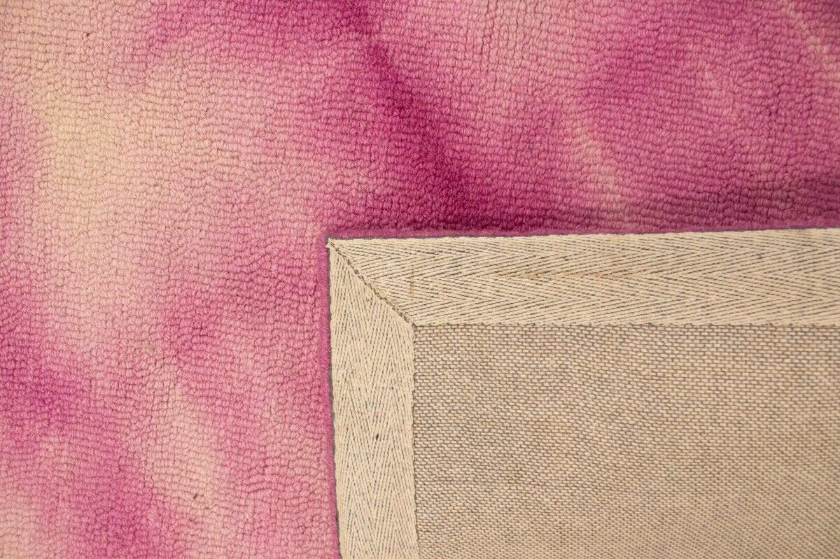 Fuchsia Tie-Dye Design Modern 5X8 Hand-Tufted