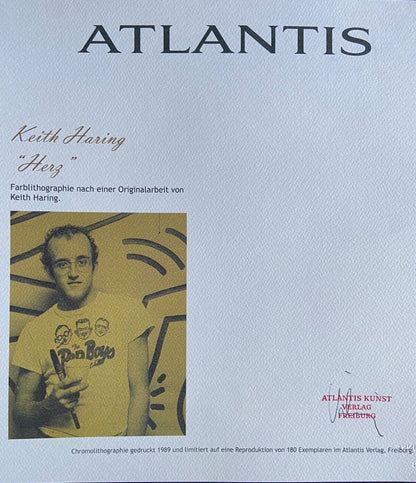Keith Haring Lithograph Coa Signed In Pen Numbered In Pencil Certified