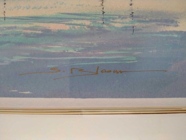 Signed Light-Up Art Frame Day Night Effect Yachts Sea