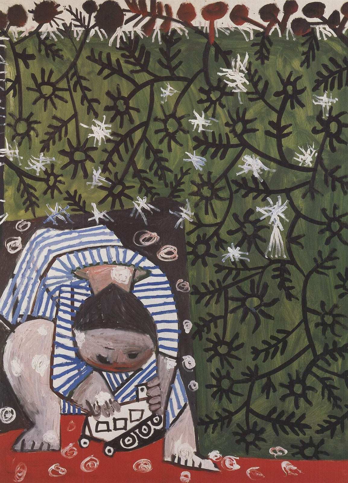 Pablo Picasso Child Playing With A Toy Truck " Offset Lithograph Cu