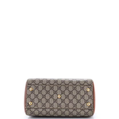 Gucci Convertible Boston Bag Gg Coated Canvas And Leather Small