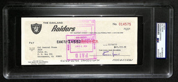 Al Davis Hof Signed/Autographed 8.5X3.5 Bank