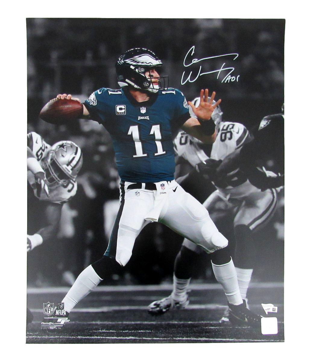 Carson Wentz Philadelphia Eagles Autographed/Signed 16X20 Photo Fanatics 135213