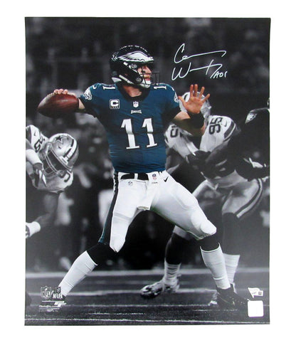 Carson Wentz Philadelphia Eagles Autographed/Signed 16X20 Photo Fanatics 135213