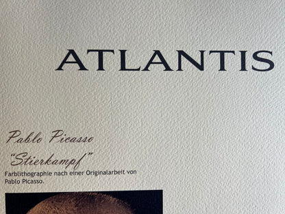 Pablo Picasso Lithograph 'Corrida' Signed Numbered Coa In Pencil