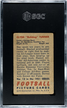 Bulldog Turner 1951 Bowman #13 Sgc 2