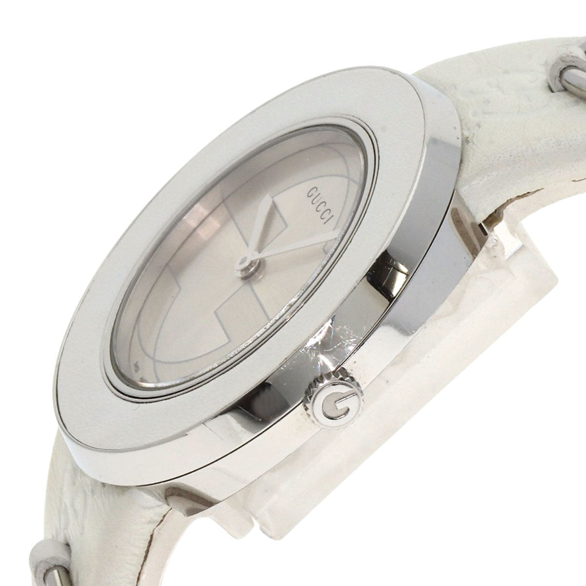 Leather GUCCI You play Watches 129.4 Stainless Steel/