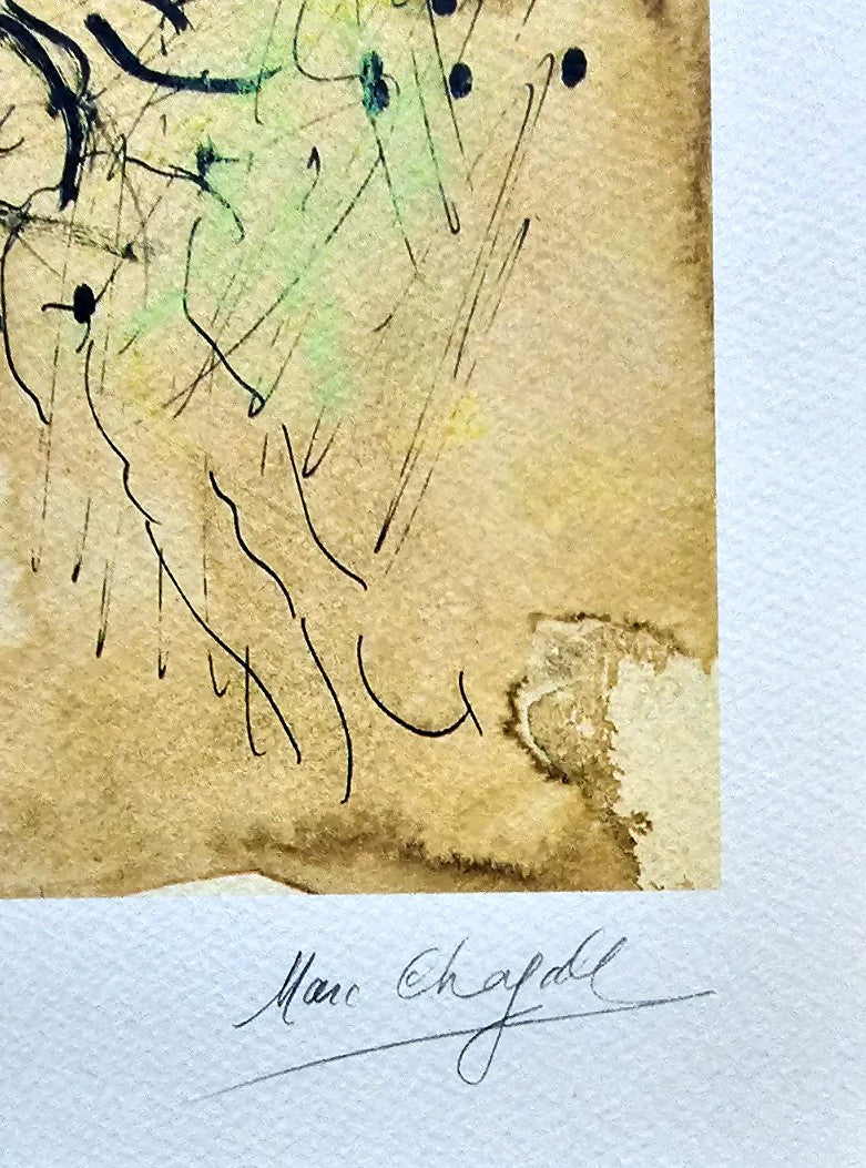 Marc Chagall Lithograph Coa Signed Hand Numbered Crayon Limited Museum