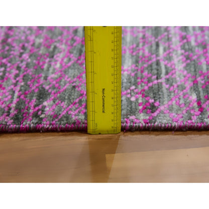 7'10"X10'1" Taffy Pink Dyed Wool Chiaroscuro Collection Hand Knotted Rug