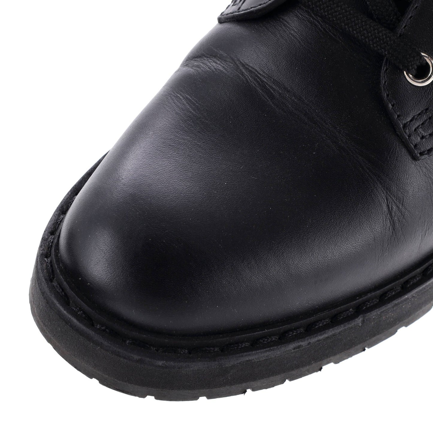 Fendi Women'S Rockoko Combat Boots Leather With Knit Stretch Fabric And Zucca