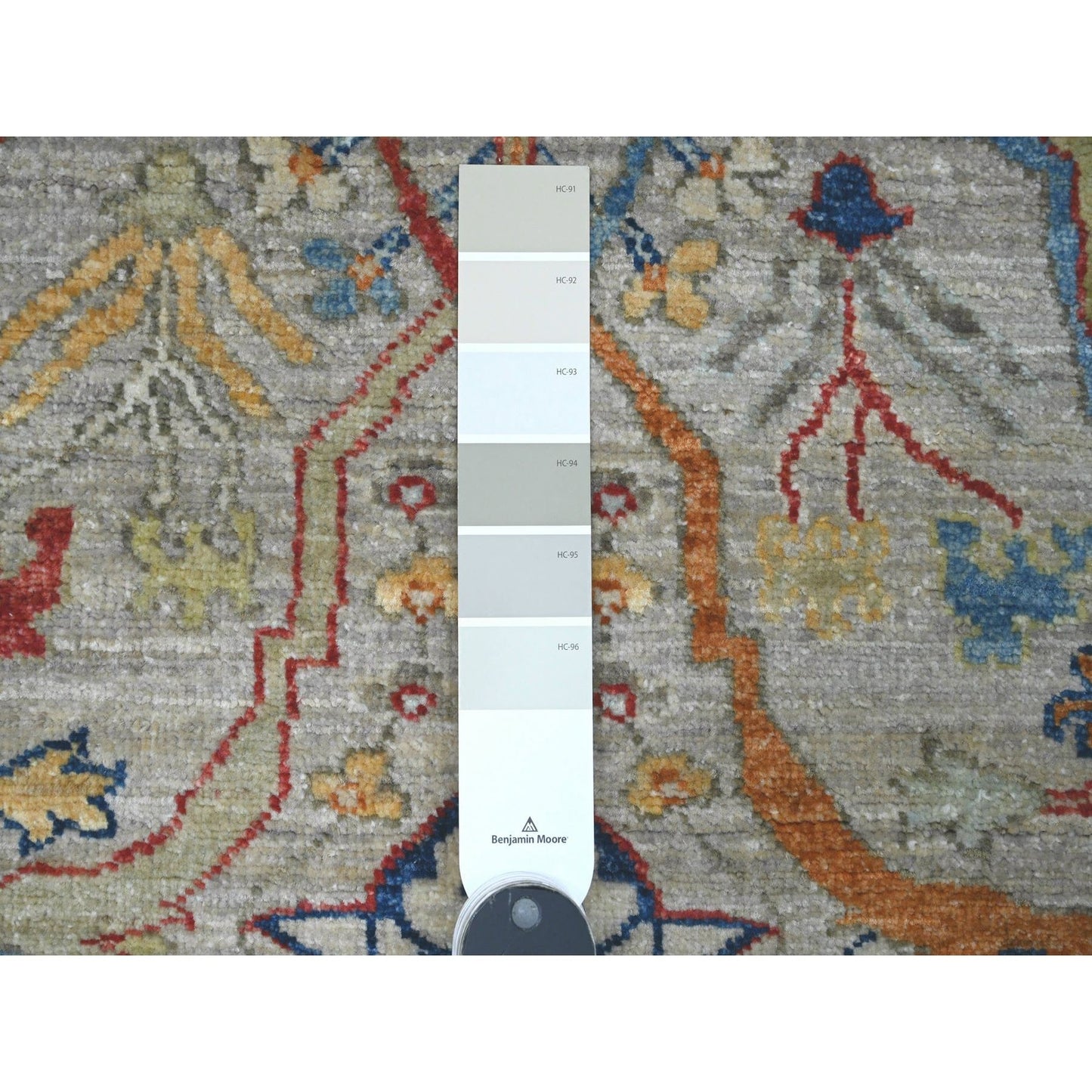 3'X9'8" Gray Bijar Garus Design Hand Knotted All Wool Runner Oriental Rug
