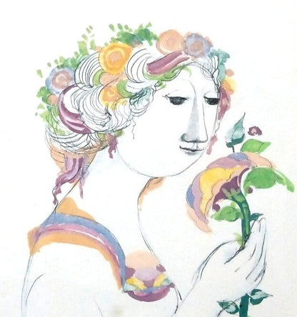 Framed Bjrn Wiinblad Sally Lithograph 1994 Signed 104/ 110 Denmark Art COA