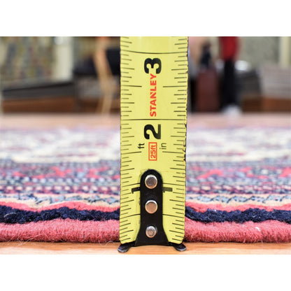 2'10"X13'2" Ivory Tribal Northwest Farsian Wool Hand Knotted Runner Rug