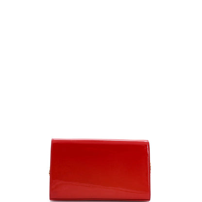 Saint Laurent Classic Monogram Wallet On Chain Patent