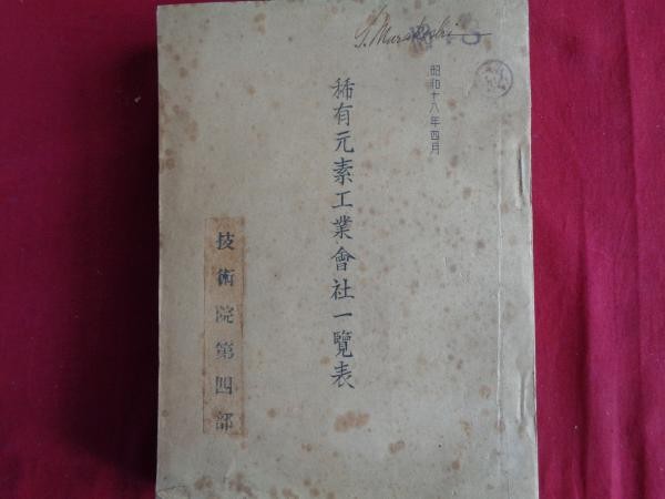 WWII Japanese Rare Earth Industry Secret Report 1943 Military Tech