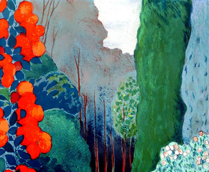 Jean-Pierre Cassigneul "The Riding Lane" Hand Signed Lithograph Ed103/150 Framed