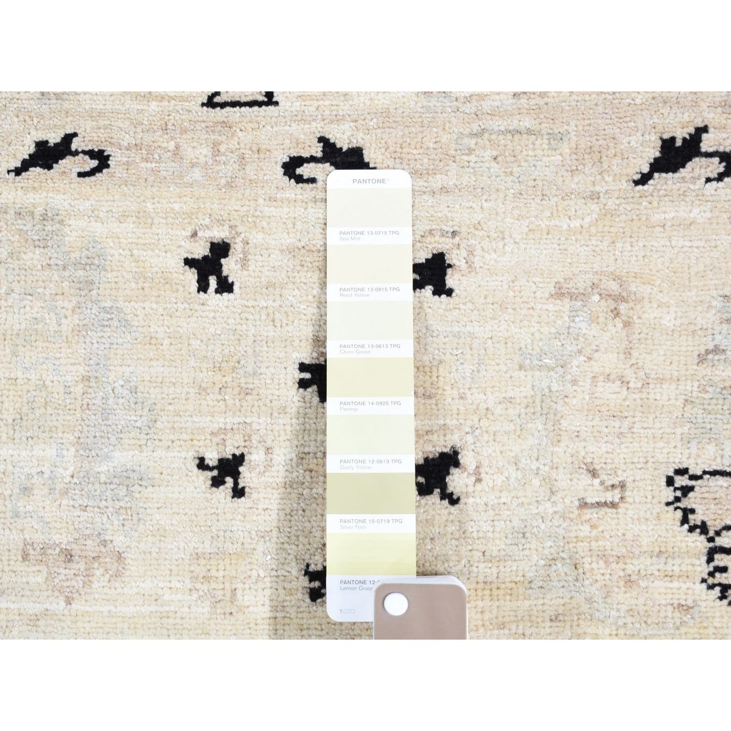 8'10"X12' Black Pure Wool Hand Knotted Afghan Peshawar Rug