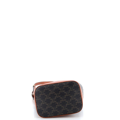 Celine Bucket Bag Triomphe Coated Canvas Small