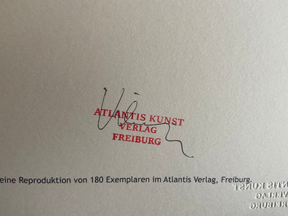 Josef Albers Lithograph Coa Signed Op Numbered By Hand