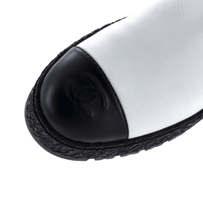 Chanel Women'S Cc Turnlock Cap Toe Chelsea Boots Leather