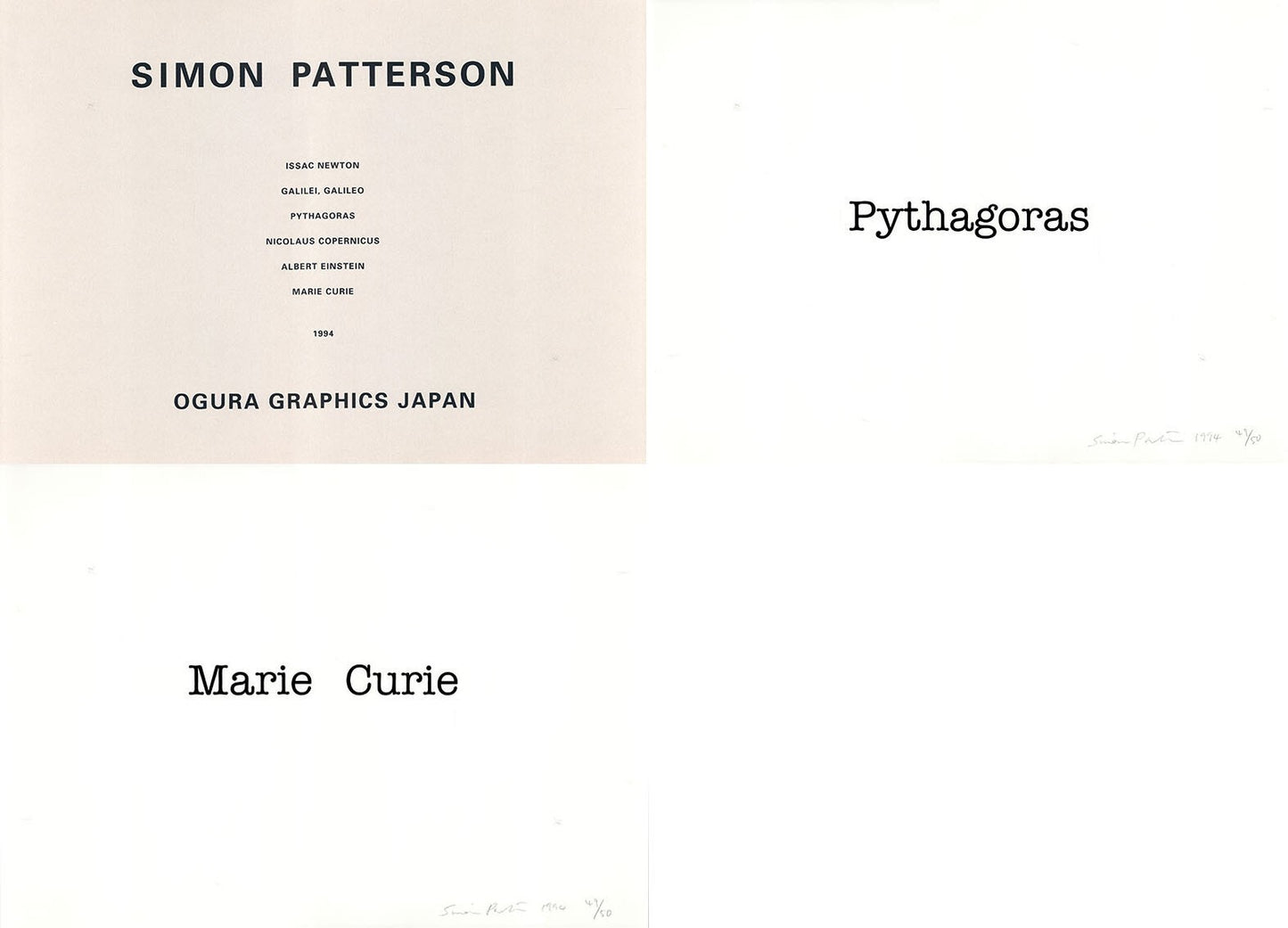 Silk Screens by Simon Patterson Ogura Graphics of Japan 1994