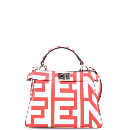 Fendi X Marc Jacobs Peekaboo Iseeu Bag Printed Leather Petite