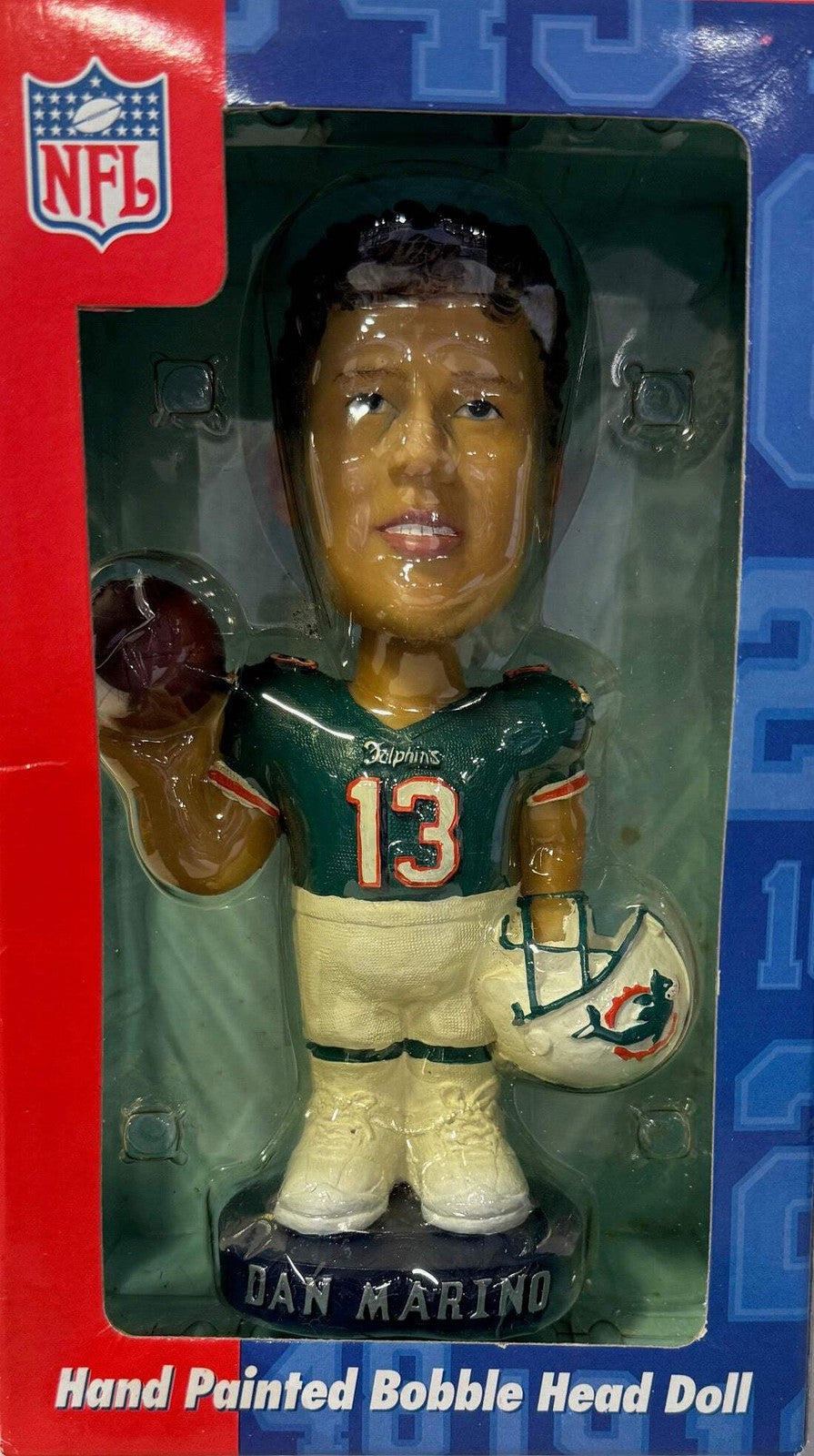 Dan Marino Autographed Qb Club Hand Painted Bobble Head Doll (Jsa)