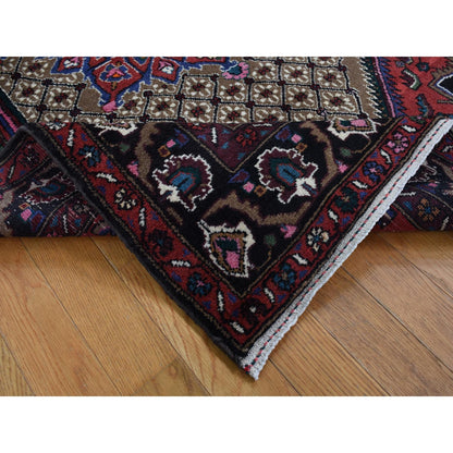 4'1"X6'9" Taupe Gray New Zoroastrian Serrib Hand Knotted 100% Wool Rug