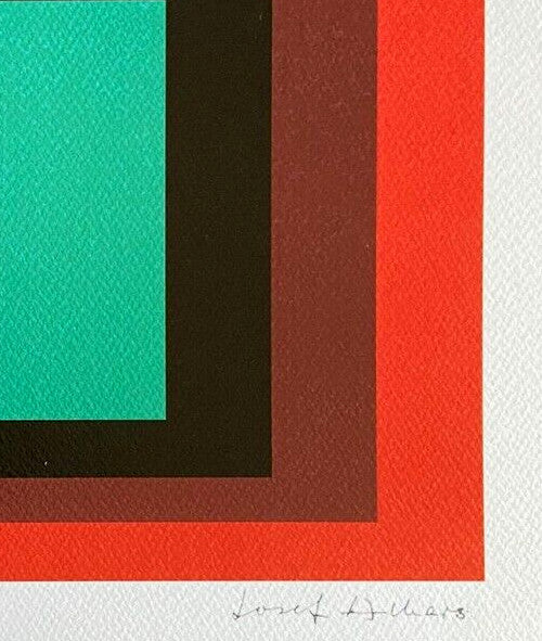 Josef Albers Lithograph Coa Signed Op Numbered 180 Piet Mondrian