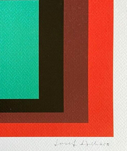 Josef Albers Lithograph Coa Signed Op Numbered 180 Piet Mondrian