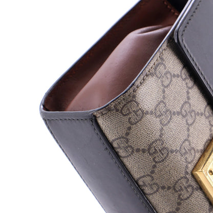 Gucci Padlock Shoulder Bag Gg Coated Canvas And Leather Small