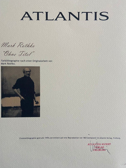 Mark Rothko Lithograph Handmade