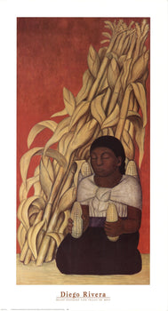 Diego Rivera Indigenous Woman With Corn Stalks 