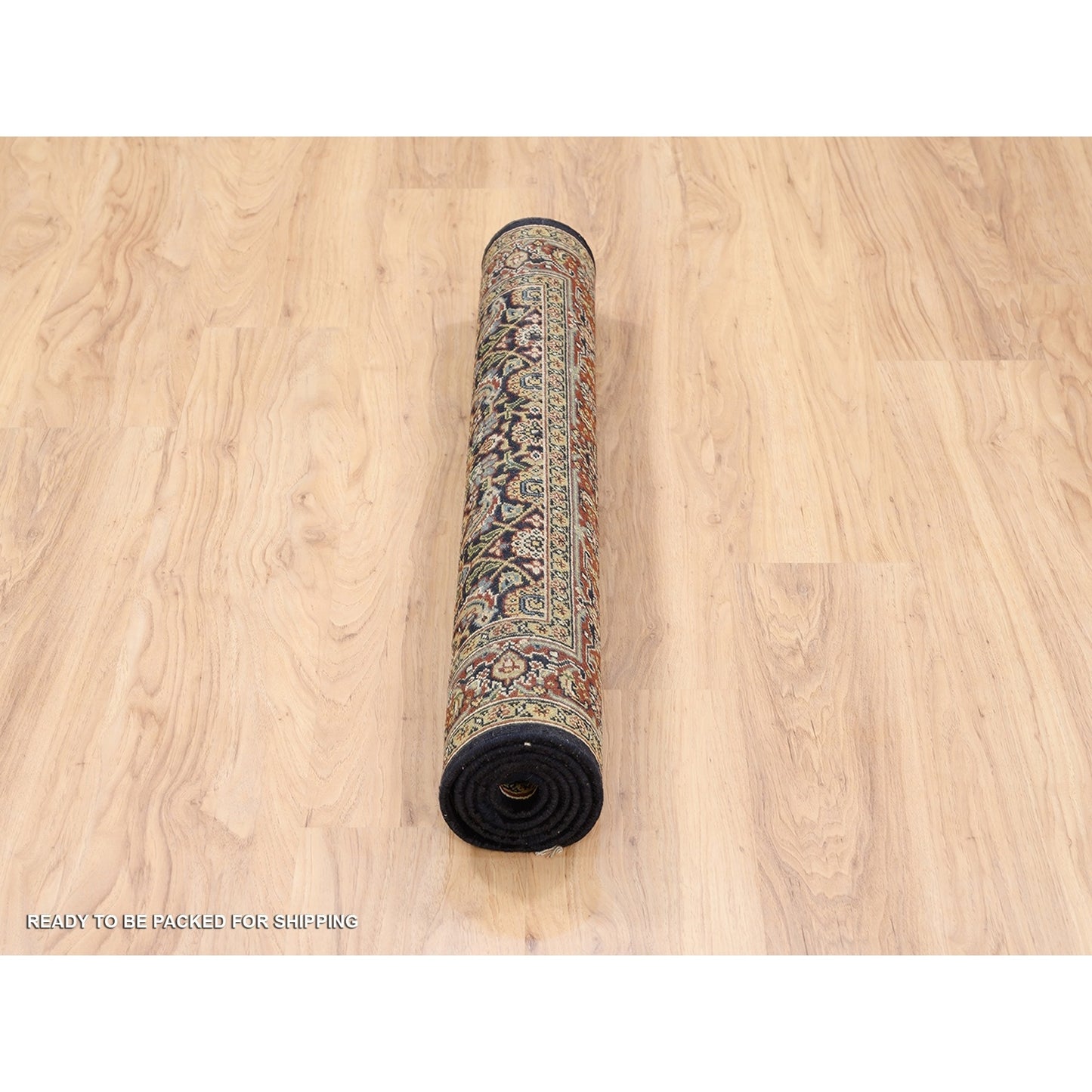 3'2"X5' Hand Knotted Herati New Zealand Wool 250 Kpsi Black Oriental Rug