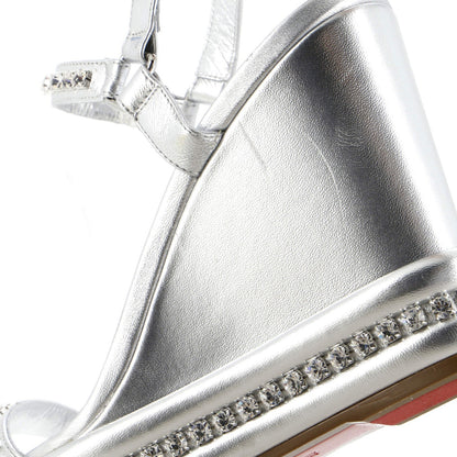 Christian Louboutin Women'S Pyrastrass Wedge Sandals Leather With Crystal