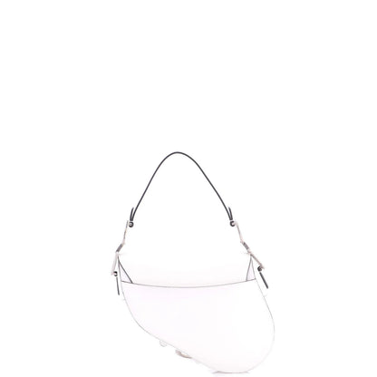 Christian Dior Saddle Handbag Leather Medium