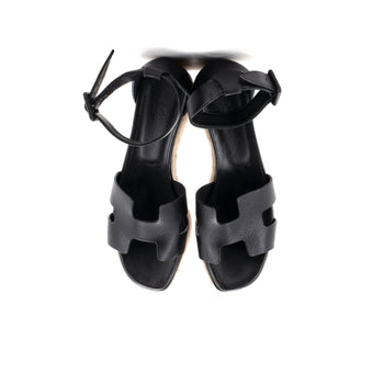 Hermes Women'S Elda Wedge Espadrilles Leather