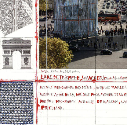 Javacheff Christo L'Arc De Triomphe, Wrapped Project For Paris Iii "