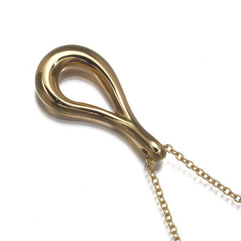 Tiffany&Co. Necklace Open Teardrop 18K 750 Yellow
