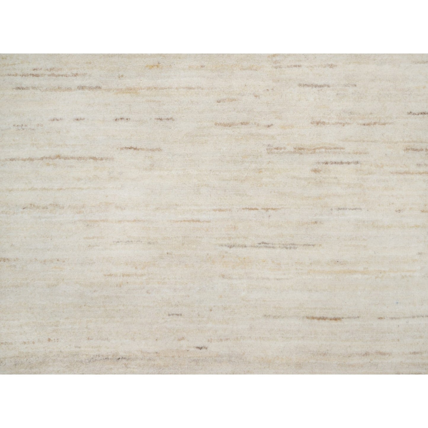 2'6"X13'10" White Hand Knotted Lori Buft Gabbeh Pure Wool Runner Rug